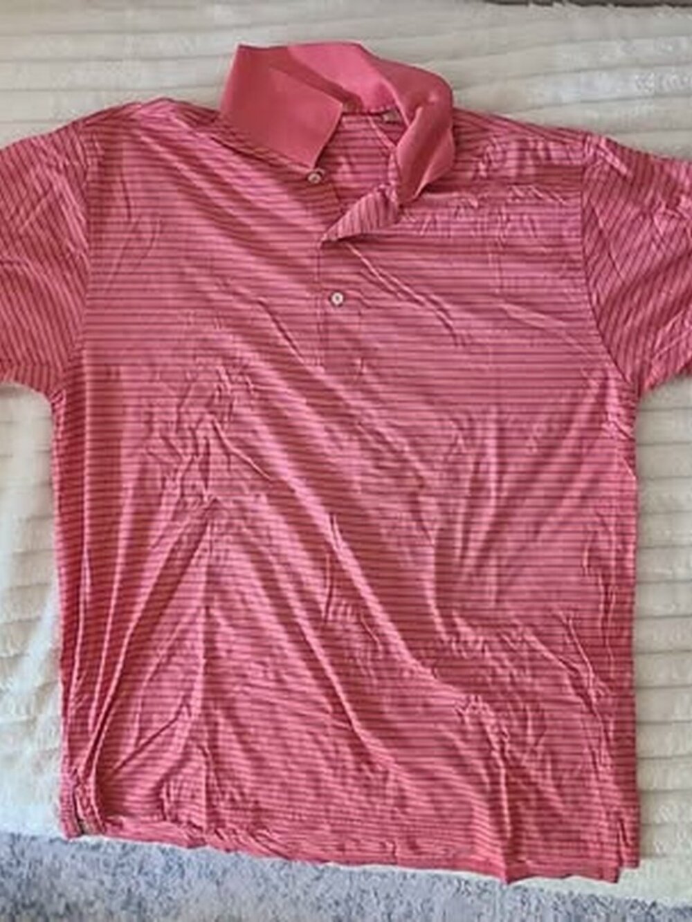 Pink Striped Polo Shirt Peter Millar L
